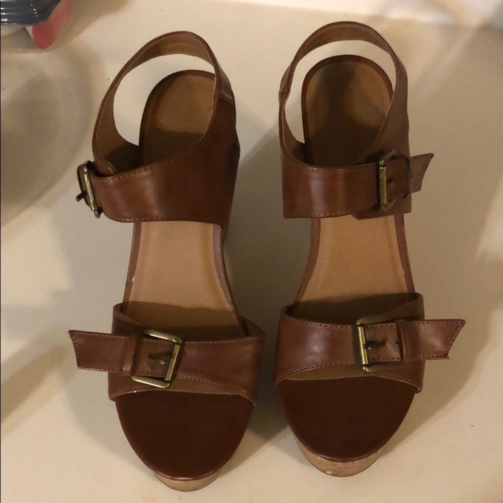 Brown & Tan wedges
